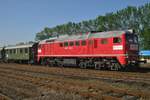 On 30 April 2011, M62-1812 hauls an extra train out of Wolsztyn.
