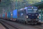 Bahnoperator Polska 5 370 037 (the official number, displayed as part of the EVR number on the side opf the loco) WOITEK starts up at Decin hl.n.