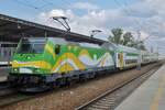 Polish TRAXX EU47-006 stands with an urban train at Warszawa-Wschodnia on 1 May 2016.