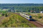 11.09.2019 | Przysieka - Impuls (EN79-004) enter the Kozłów station from the side of Tunel.