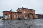 The railway station in Darłowo in Poland.