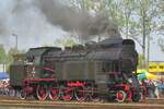 On 30 April 2016 OKz 32-2 takes part in the annual steam engine parade at Wolsztyn. In 1934 25 engines Class OKz32 were build for the steep track between Krakow and Zakopane. After WW-II only eleven were left to join the reborn PKP ranks. In 1974 the last three locos of the class, including now spared museum loco OKz 32-2 were decommissioned.