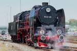 Pt47-65 smokes in Wolsztyn on 4 May 2024 in preparation for the steam loco parade that will see seven participants from five countries (two from Germany, two from Poland and one each from Czecia,
