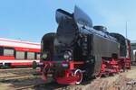 A passive onlooker at Wolsztyn during the steam loco parade on 4 May 2024 was externally restored TKt48-143. 