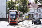 DUEWAG N8C-NF (1163) ZTM Gdańsk on line 3 in Gdánsk (Poland). Date: August 14 2019.