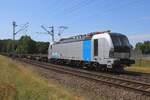 Open Doord at RFO: 193 904 hauls a complete empty container train through Venlo-Vierpaardjes on 7 August 2025.