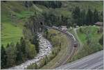 The SBB Re 4/4 II 11195 wiht his 'Gotthard-Paromamic' service form Lugano to Flüelen runs out of the Wattiger tunnel.

19.10.2023