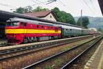 Hauling an extra train from Zilina,  T478 1131 calls at Vrutky on 30 May 2015.