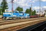 ZSSK 736 008 shunts at Vrutky on 14 May 2018.