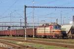 Coal train with 240 079 stands at the Slovak border station (with Hungary) Sturovo on 12 september 2018.