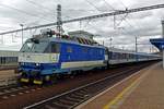 Suzanky, a.k.a. 350 005 leaves Praha-Liben on a grey 23 February 2020.