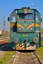 Diesel loc 664-120 stand at Pragersko station, awaiting their next call to duty.