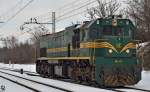 Diesel loc 664-113 is running through Maribor-Tabor on the way to Tezno yard. /25.2.2013