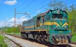 Diesel loc 664-113 is running through Maribor-Tabor on the way to Studenci Station. /3.5.2013