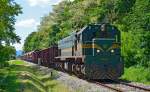 Diesel loc 664-108 is hauling freight train through Maribor-Studenci on the way to Tezno yard.