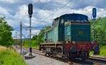 Diesel loc 642-179 is running through Maribor-Tabor on the way to Tezno yard. /26.6.2013