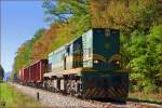 Diesel loc 644-004 pull freight train through Maribor-Studenci on the way to Tezno yard. /24.9.2013