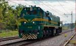 Diesel loc 664-102 is running through Maribor-Tabor on the way to Studenci station. /26.9.2013