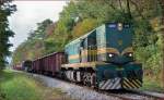 Diesel loc 644-018 pull freight train through Maribor-Studenci on the way to Tezno yard.