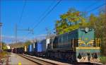 Diesel loc 644-025 pull freight train through Maribor-Tabor on the way to Tezno yard.