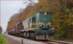 Diesel loc 644-004 pull freight train through Maribor-Studenci on the way to Tezno yard. /14.11.2013
