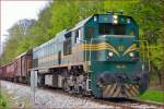 Diesel loc 664-112 pull freight train through Maribor-Studenci on the way to Tezno yard.
