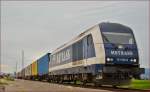 Diesel loc METRANS 761 006 pull container train through Cirkovce on the way to Hodoš.