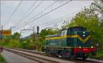 Diesel loc 643-010 is running through Maribor-Tabor on the way to Studenci. /23.4.2014
