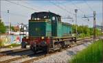 Diesel loc 642-185 is running through Maribor-Tabor on the way to Tezno yard.