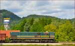 Diesel loc 644-005 pull freight train through Limbuš on the way to Tezno yard. /14.5.2014