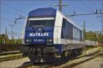 Diesel loc METRANS 761 002 is doing some maneuvers on Pragersko station. /20.5.2014