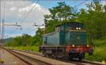 Diesel loc 642-185 is running through Maribor-Tabor on the way to Tezno yard. /31.5.2014