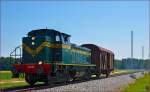 Diesel loc 643-010 pull freight train through Cirkovce-Polje on the way to Pragersko.