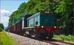 Diesel loc 642-179 pull freight train through Maribor-Studenci on the way to Tezno yard. /15.7.2014