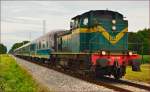 Diesel loc 643-008 pull passenger train through Cirkovce-Polje on the way to Pragersko.