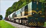 Diesel loc 644-018 pull freight train through Maribor-Studenci on the way to Tezno yard. /11.8.2014