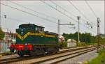 Diesel loc 643-010 run through Maribor-Tabor on the way to Maribor station.