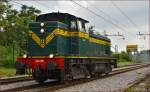 Diesel loc 643-010 run through Maribor-Tabor on the way to Maribor station. /16.9.2014