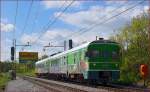 Multiple units 711-007 are running through Maribor-Tabor on the way to Maribor station. /11.4.2014