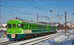 Multiple units 711-001 run through Maribor-Tabor on the way to Maribor station.