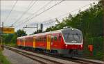 Multiple units 715—104 run through Maribor-Tabor on the way to Maribor station. /19.8.2014
