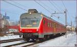 Multiple units 813-109 are running through Maribor-Tabor on the way to Murska Sobota. /7.2.2014