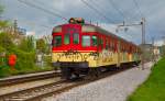 Multiple units 814-021 are running through Maribor-Tabor on the way to Hodoš. /16.4.2014