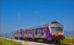 Multiple units 814-116 are running through Cirkovce-Polje on the way to Ormož. /10.6.2014