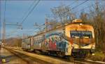 Multiple units 814-130 run through Maribor-Tabor on the way to Poljčane.