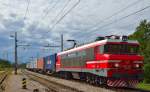 S 363-010 is hauling container train through Pragersko on the way to the north. /28.09.2012 