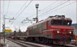 Electric loc 363-007 is hauling freight train through Maribor-Tabor on the way to the north.