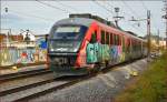 Multiple units 312-133 run through Maribor-Tabor on the way to Dobova.