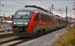 Multiple units 312-131 run through Maribor-Tabor on the way to Zidani Most. /9.12.2014