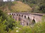 DEMODARA nine arch bridge. these type of bridges are uncommon in SLR and this is the longest one.picture was taken in Aug 2012.
